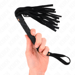 Kink - Mini Fouet Daim Noir 30 Cm
